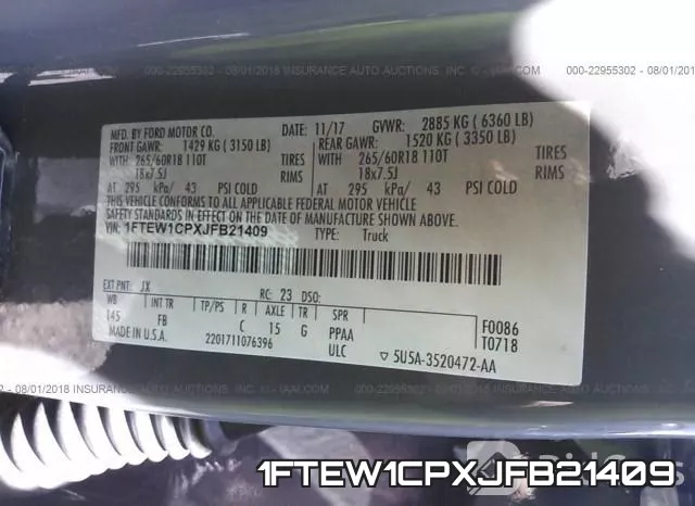 1FTEW1CPXJFB21409 фото 10