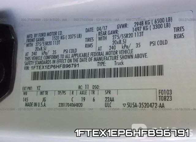 1FTEX1EP6HFB96791 фото 10