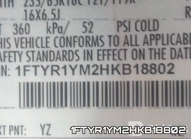 1FTYR1YM2HKB18802 фото 10