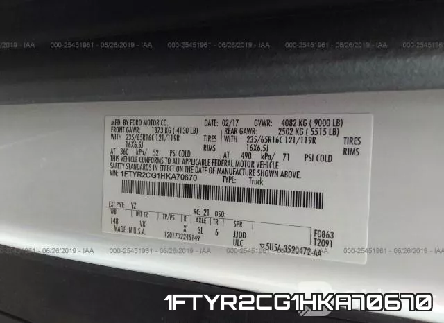 1FTYR2CG1HKA70670 фото 10