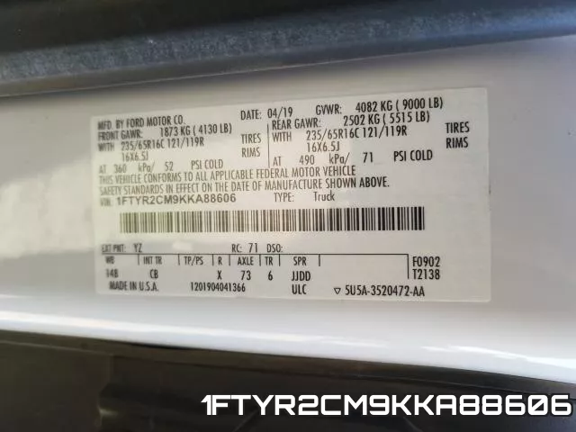 1FTYR2CM9KKA88606 фото 2