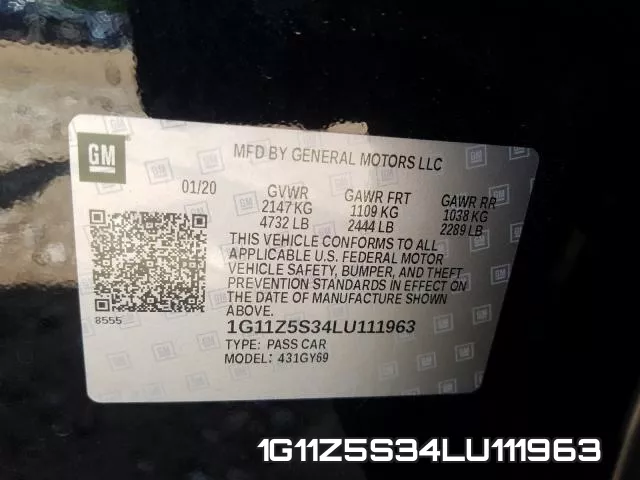 1G11Z5S34LU111963 фото 2