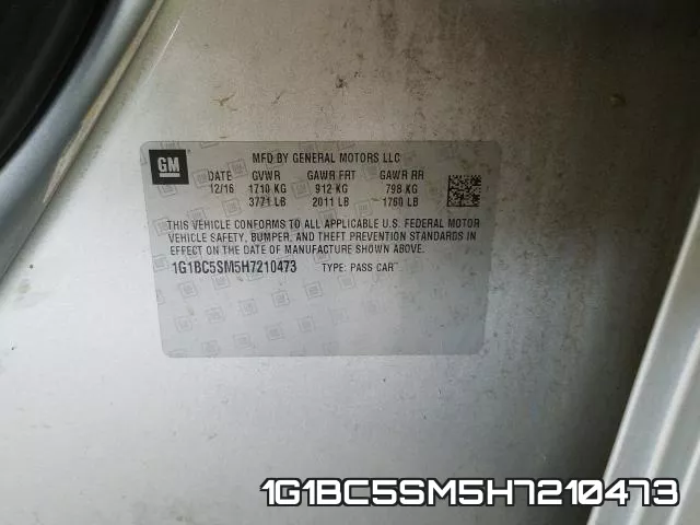1G1BC5SM5H7210473 фото 2