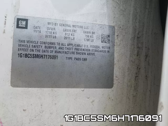 1G1BC5SM6H7176091 фото 2
