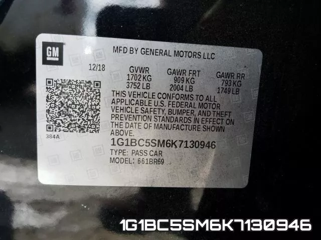 1G1BC5SM6K7130946 фото 2