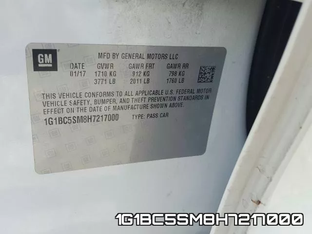 1G1BC5SM8H7217000 фото 2