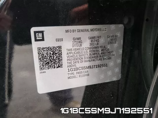 1G1BC5SM9J7192551 фото 2