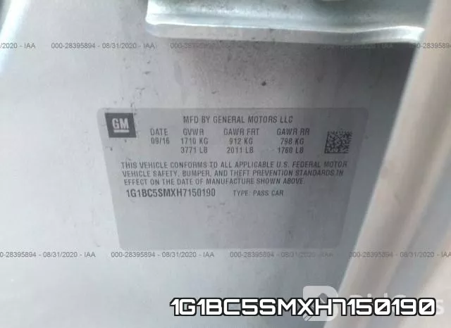 1G1BC5SMXH7150190 фото 10