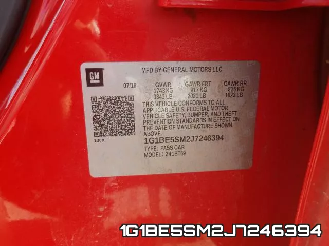 1G1BE5SM2J7246394 фото 2