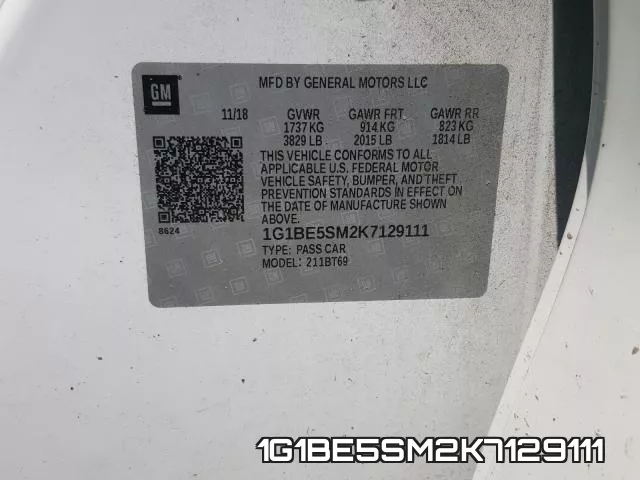1G1BE5SM2K7129111 фото 2
