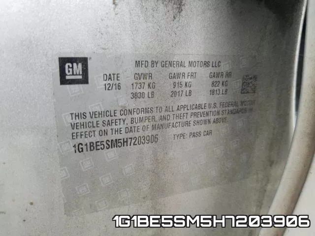 1G1BE5SM5H7203906 фото 2