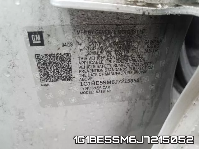 1G1BE5SM6J7215052 фото 2