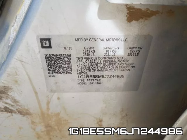 1G1BE5SM6J7244986 фото 2