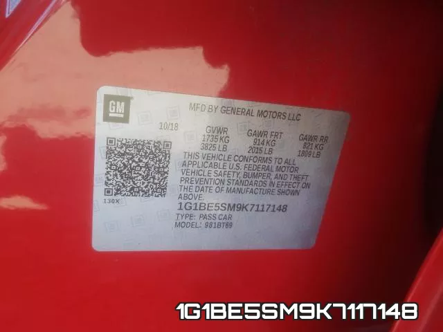 1G1BE5SM9K7117148 фото 2