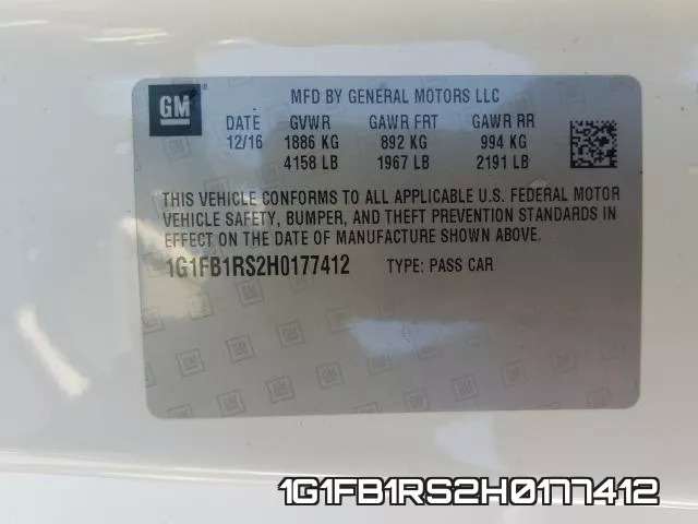 1G1FB1RS2H0177412 фото 2
