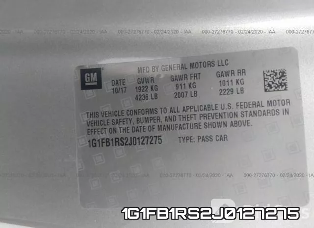 1G1FB1RS2J0127275 фото 10