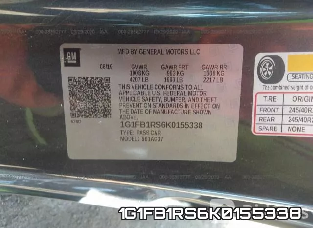 1G1FB1RS6K0155338 фото 10