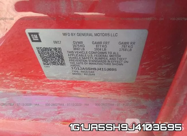 1G1JA5SH9J4103695 фото 9