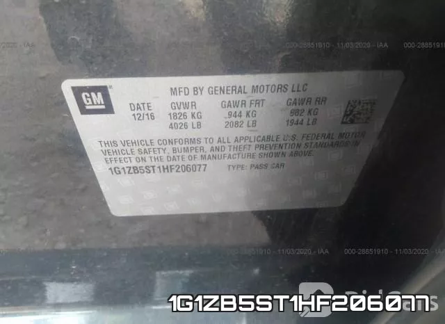1G1ZB5ST1HF206077 фото 10