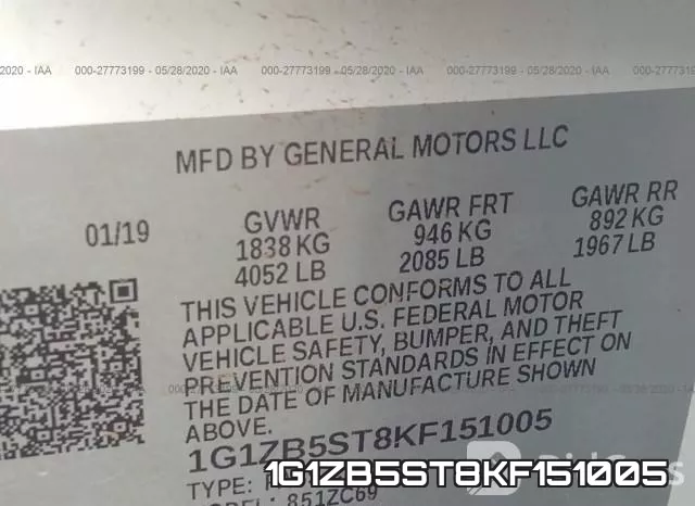 1G1ZB5ST8KF151005 фото 10