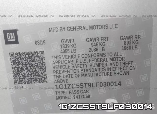 1G1ZC5ST9LF030014 фото 10