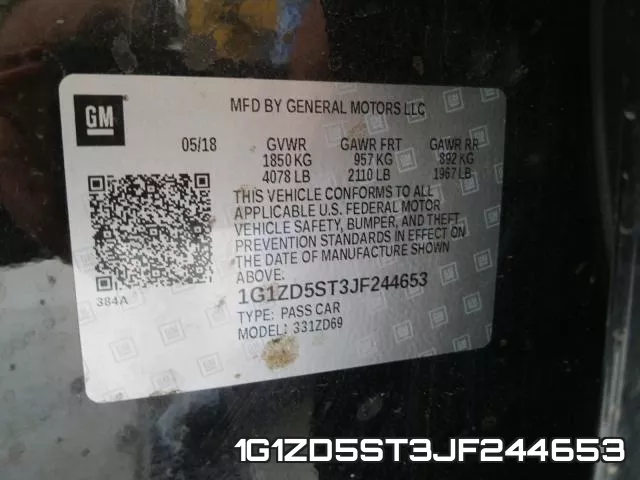1G1ZD5ST3JF244653 фото 2