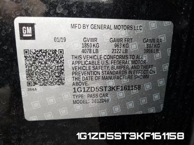 1G1ZD5ST3KF161158 фото 2