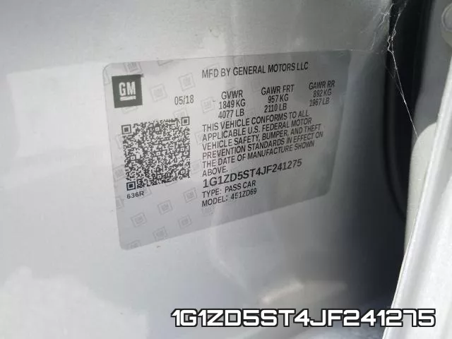1G1ZD5ST4JF241275 фото 2
