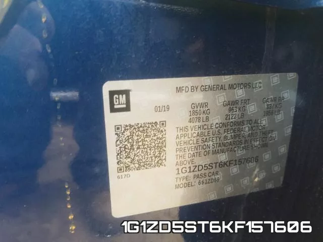 1G1ZD5ST6KF157606 фото 2