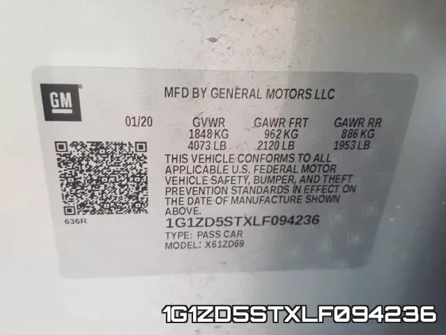 1G1ZD5STXLF094236 фото 2