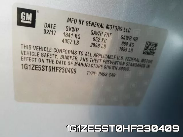 1G1ZE5ST0HF230409 фото 2