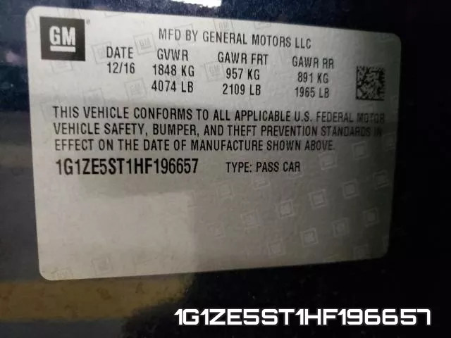 1G1ZE5ST1HF196657 фото 2