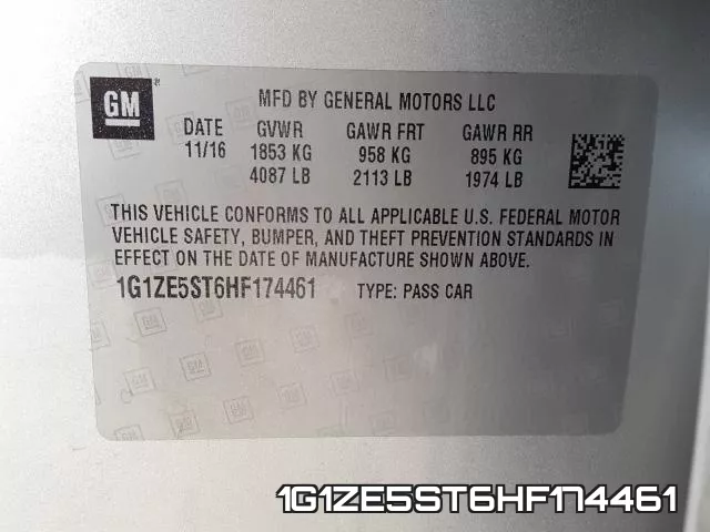 1G1ZE5ST6HF174461 фото 2