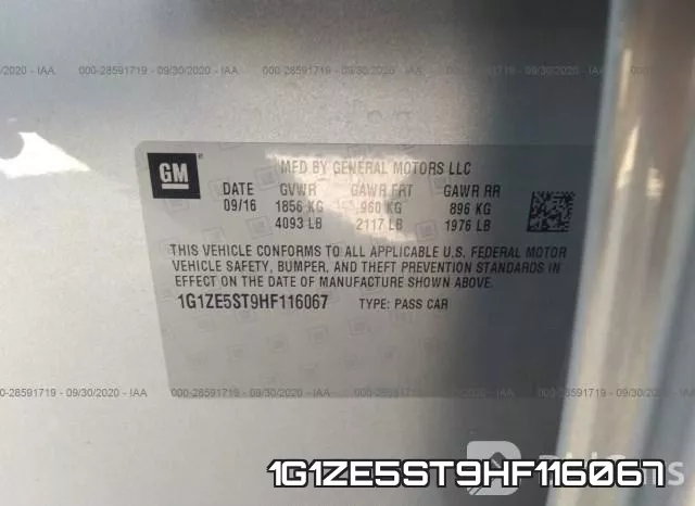 1G1ZE5ST9HF116067 фото 10