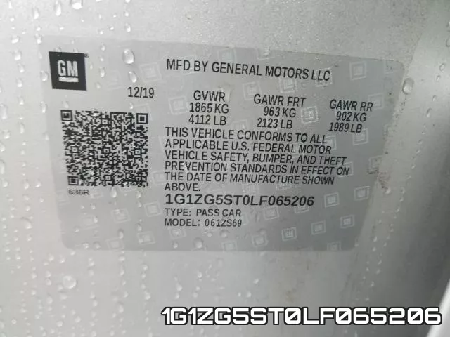 1G1ZG5ST0LF065206 фото 2
