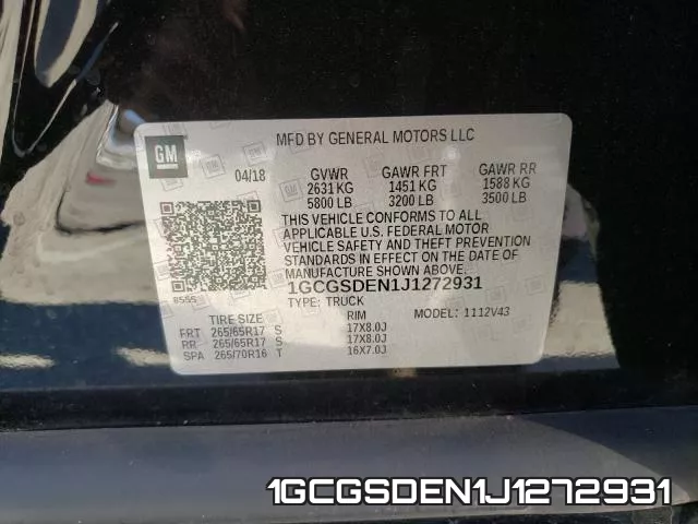 1GCGSDEN1J1272931 фото 2