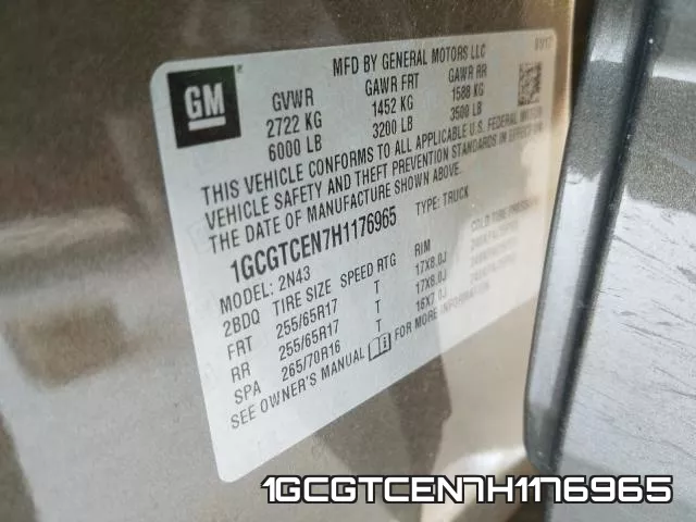 1GCGTCEN7H1176965 фото 2