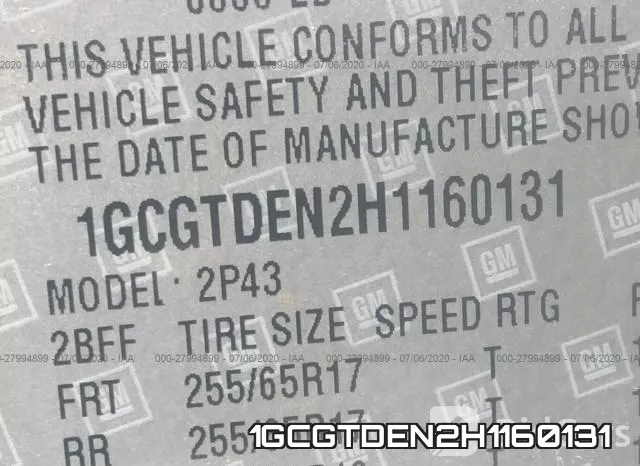1GCGTDEN2H1160131 фото 10