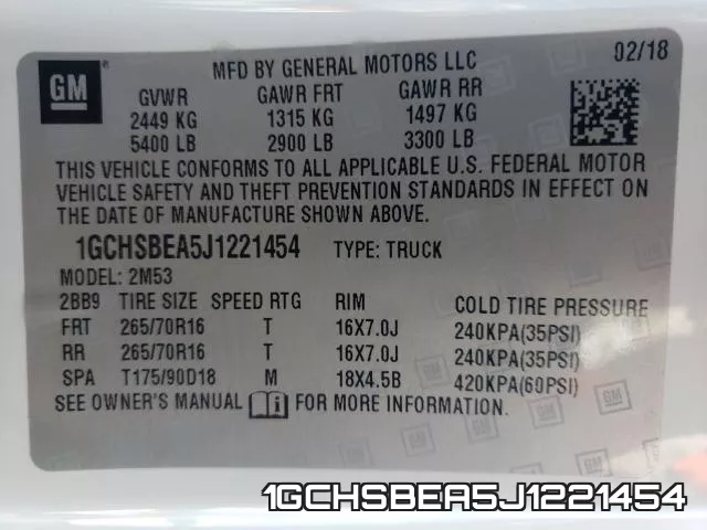 1GCHSBEA5J1221454 фото 2