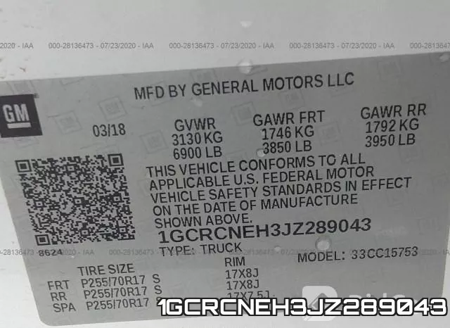 1GCRCNEH3JZ289043 фото 10