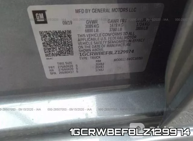 1GCRWBEF8LZ129974 фото 10