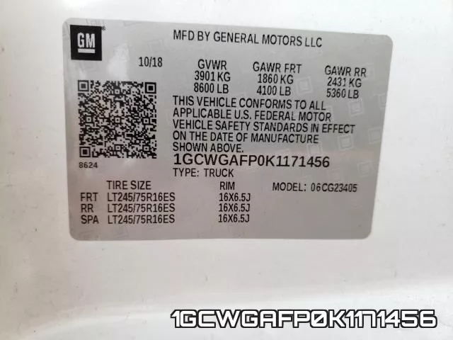 1GCWGAFP0K1171456 фото 2