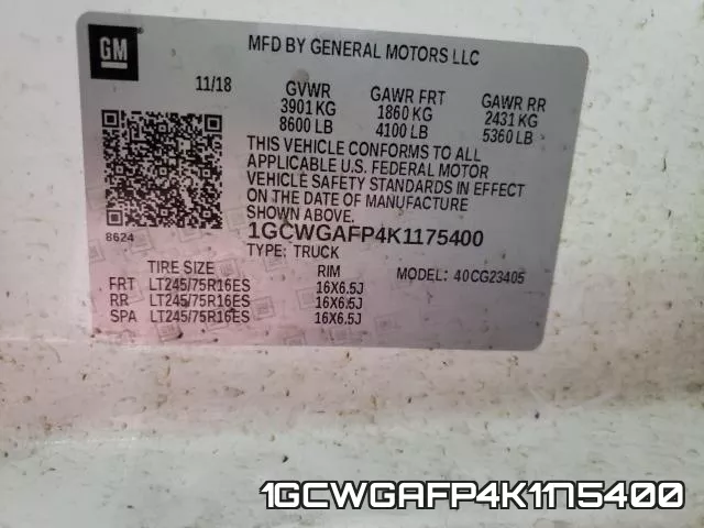 1GCWGAFP4K1175400 фото 2