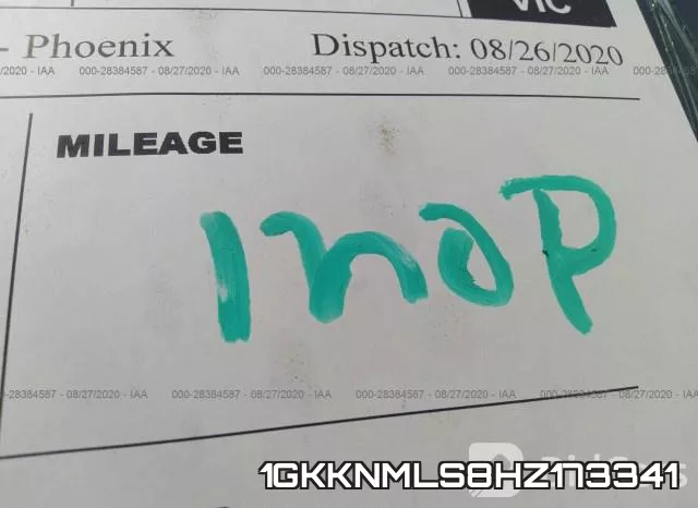1GKKNMLS8HZ173341 фото 8