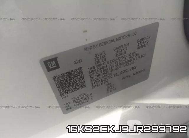 1GKS2CKJ3JR293792 фото 10