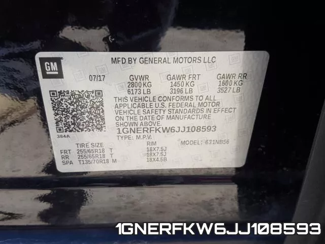 1GNERFKW6JJ108593 фото 2