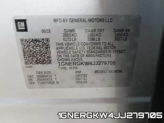 1GNERGKW4JJ279705 фото 2