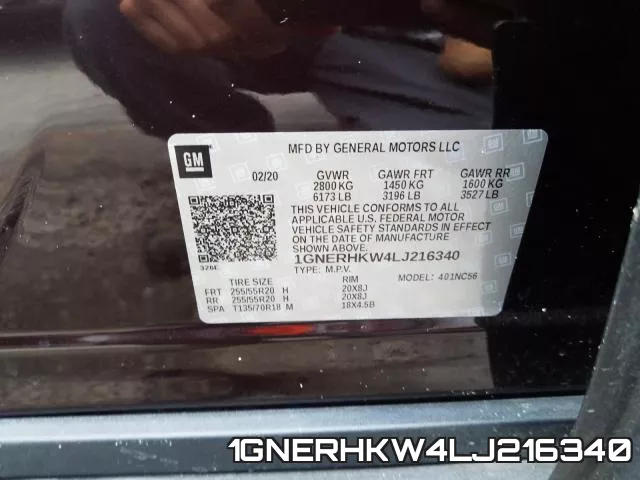1GNERHKW4LJ216340 фото 2