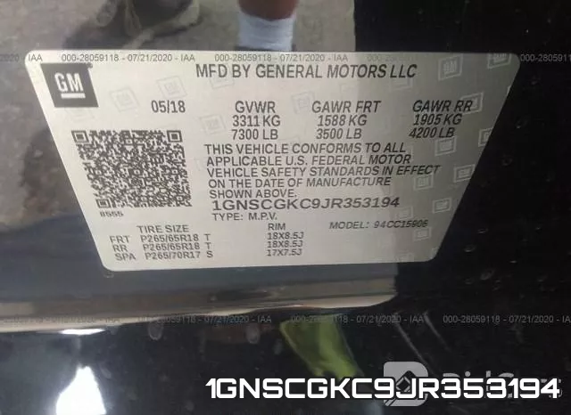 1GNSCGKC9JR353194 фото 10