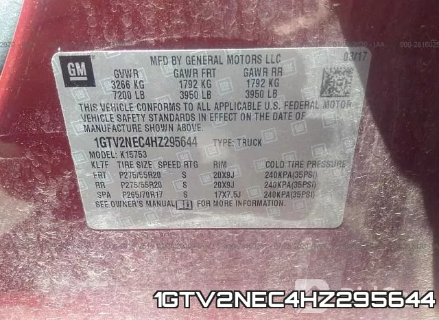 1GTV2NEC4HZ295644 фото 10